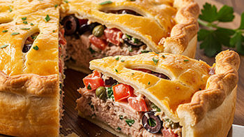 Tarte salée express au thon et à la tomate