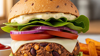 Un burger végétarien maison pour un dîner réussi