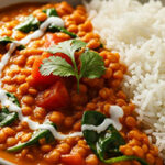 Curry lentilles corail et lait de coco