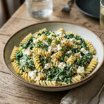 Pâtes crémeuses aux épinards et à la feta