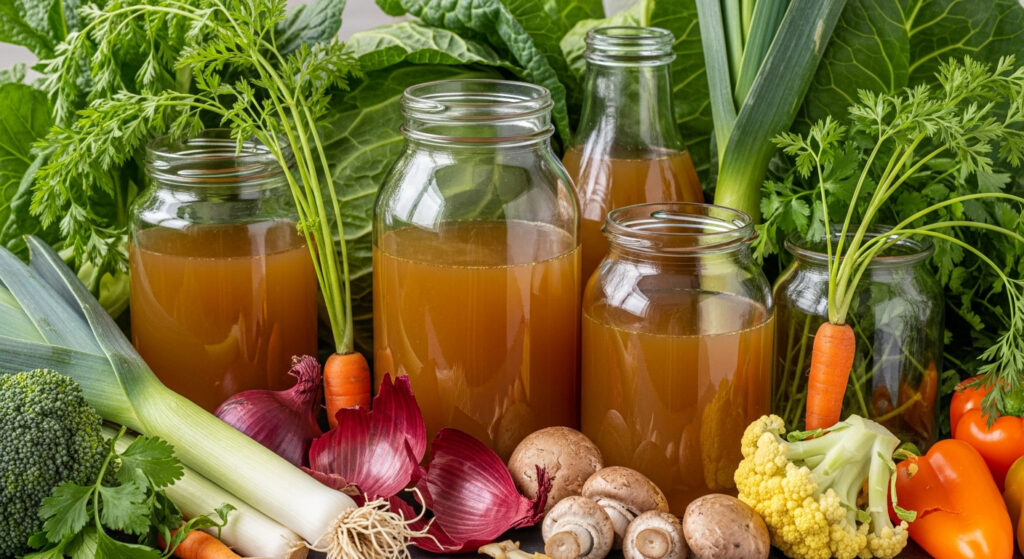 Bouillon écorces légumes