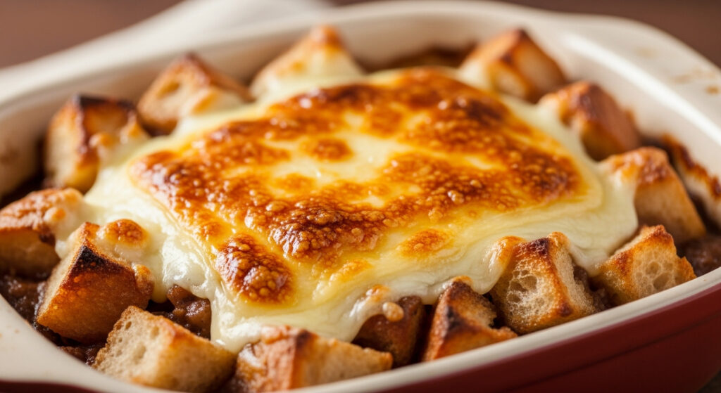 Gratin de pain rassis