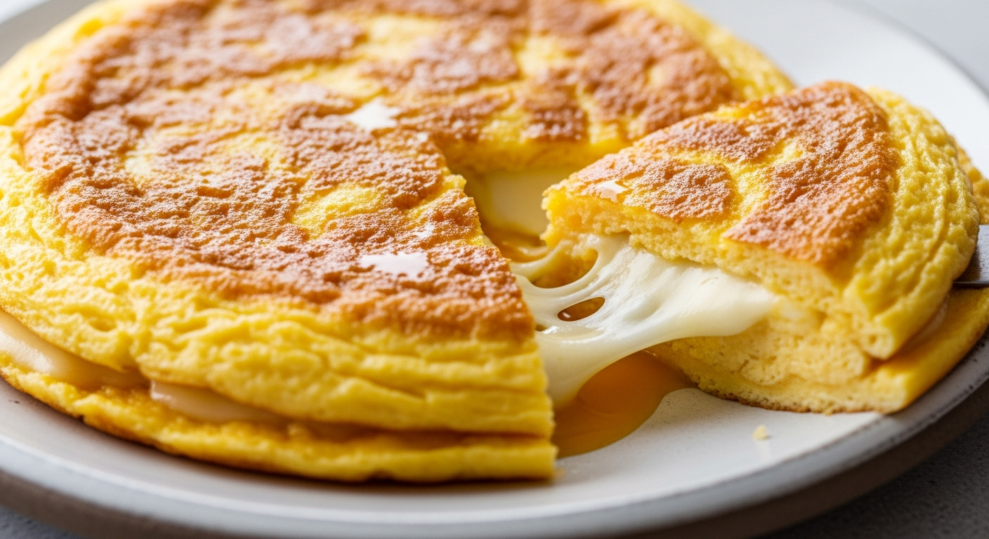 Omelette aux restes de fromage