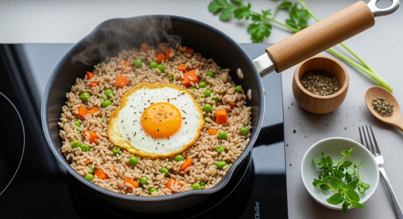 Riz sauté aux œufs