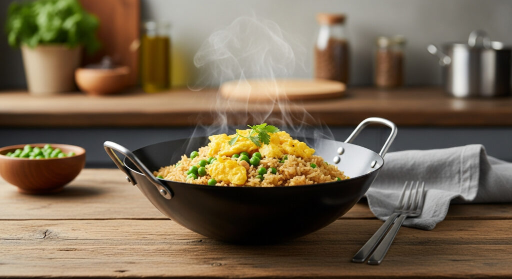 Riz sauté aux œufs à l&rsquo;asiatique : l&rsquo;astuce anti-gaspi pour sublimer vos restes en 15 minutes