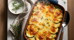 Gratin de courgettes et pommes de terre au four