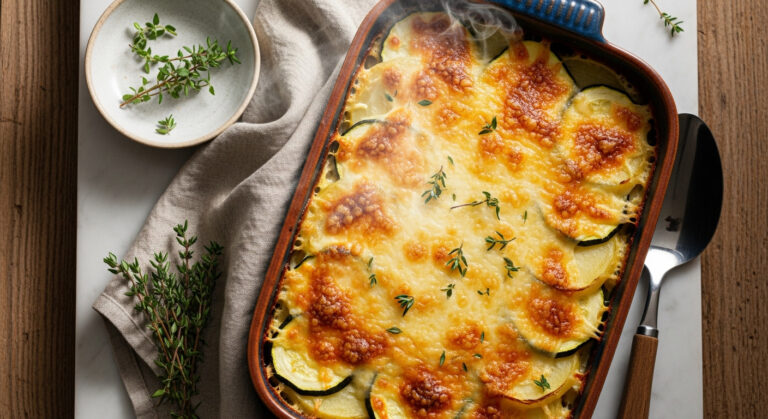 Gratin de courgettes et pommes de terre au four