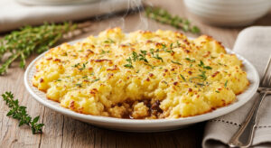 Hachis Parmentier de lentilles vertes : le classique végétarien