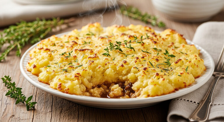 Hachis Parmentier de lentilles vertes : le classique végétarien