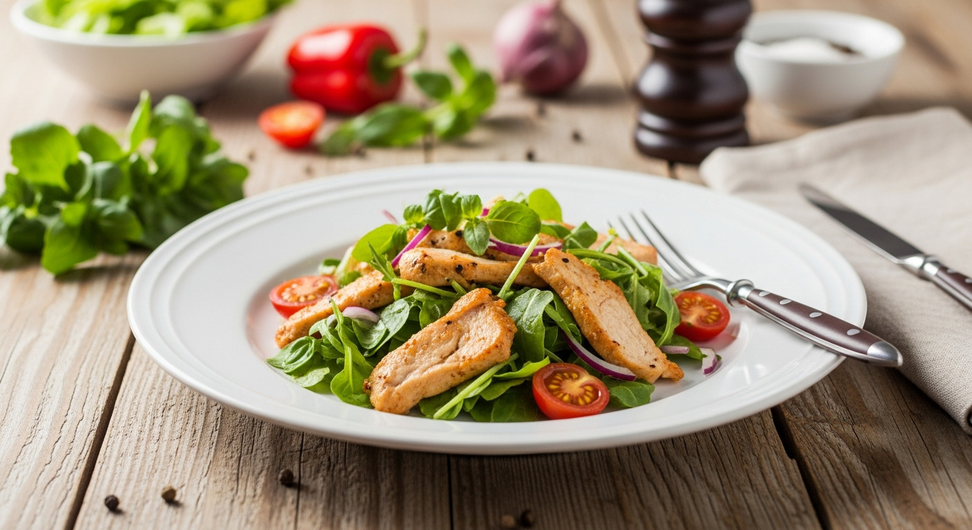 Salade de restes de poulet